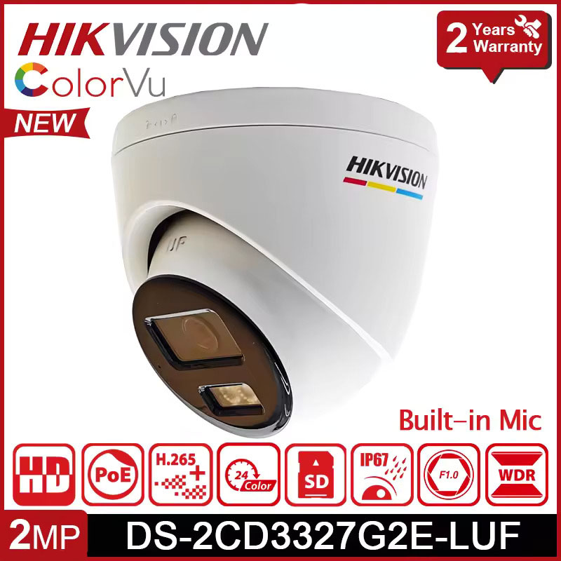 HIKVISION 2MP ColorVu Dome Camera – DS-2CD3327G2E-LUF