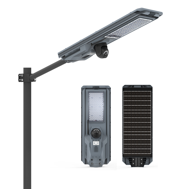 Solar-Powered Wireless CCTV Camera with Outdoor Street Light